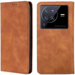 Mobigear Retro Slim Vivo X80 Pro Étui Portefeuille - Cognac