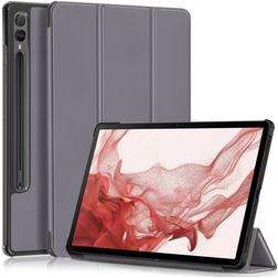 Mobigear Tri-Fold Coque Samsung Galaxy Tab S9 Plus Etui + Porte-crayon - Gris
