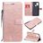 Mobigear Butterfly Housse Samsung Galaxy A21s Etui Porte-Monnaie - Rose doré