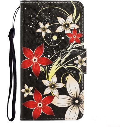 Mobigear Design Huawei P40 Lite E Étui Portefeuille - Fleurs