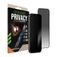 Striker Xtreme Impact Privacy iPhone 16 Pro Verre trempé Protection d'écran Confidentialité - Compatible Coque - Noir