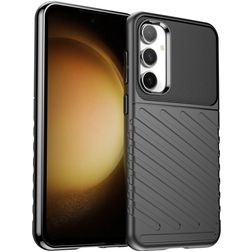 Mobigear Groove Coque Samsung Galaxy S23 FE Coque arrière en TPU Souple - Noir