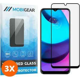 Mobigear Premium Motorola Moto E20 Verre trempé Protection d'écran - Compatible Coque - Noir (Lot de 3)