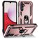 Mobigear Armor Ring Samsung Galaxy A14 Plastique rigide Coque arrière Antichoc avec bague de maintien - Rose doré