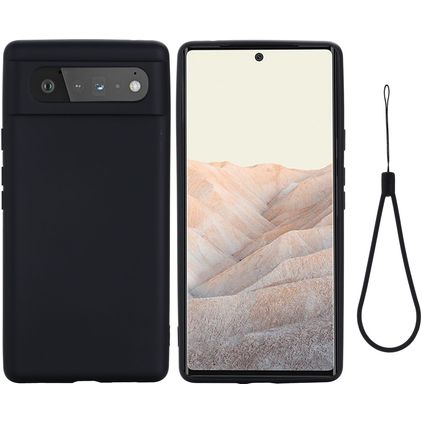 Mobigear Rubber Touch Coque Google Pixel 6 Coque arrière en Silicone - Noir