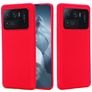 Mobigear Rubber Touch Coque Xiaomi Mi 11 Ultra Coque arrière en Silicone - Rouge