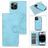 Mobigear Wallet Housse iPhone 15 Pro Etui avec Coque Détachable Porte-Monnaie - Bleu