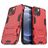 Mobigear Armor Stand Coque iPhone 13 Mini Coque arrière Rigide Anti-Chocs avec Support Amovible - Rouge
