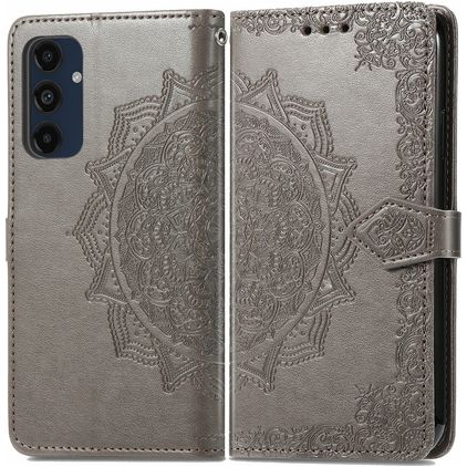 Mobigear Mandala Housse Samsung Galaxy A16 Etui Porte-Monnaie - Gris