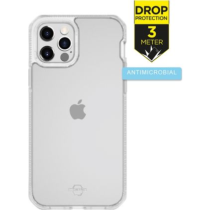 ITSkins HybridFrost Coque Transparente iPhone 12 Pro Max Coque arrière Rigide Anti-Chocs - Transparent