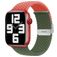 Mobigear Braided Dual Bracelet Nylon Apple Watch Fermeture à pince - 49/46/45/44 mm - Vert / Orange