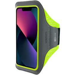 Mobiparts Comfort Fit Brassard Téléphone iPhone 13 Pro Brassard Coque de Sport en Neoprène - Neon Green
