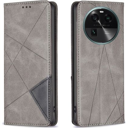 Mobigear Rhombus Slim Housse OPPO Find X6 Etui - Gris