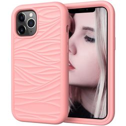 Mobigear Wave Coque iPhone 12 Pro Max Coque arrière Rigide Anti-Chocs - Rose
