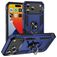 Mobigear Armor Ring iPhone 17 Pro Max Plastique rigide Coque arrière Antichoc avec bague de maintien - Bleu