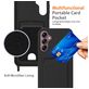 Mobigear Lanyard Card Samsung Galaxy S24 FE Coque avec cordon en Silicone et Porte-Cartes - Noir