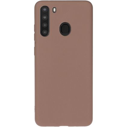 Mobigear Colors Coque Samsung Galaxy A21 Coque arrière en TPU Souple - Marron
