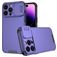 Mobigear Cam Slide Coque iPhone 14 Pro Max Coque arrière Rigide avec Protecteur Lentilles - Violet