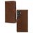 Mobilize Wallet Samsung Galaxy A14 Cuir véritable Étui Portefeuille - Marron