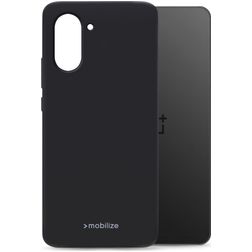 Mobilize Rubber Gelly Coque OnePlus Nord CE5 Coque arrière en TPU Souple - Noir