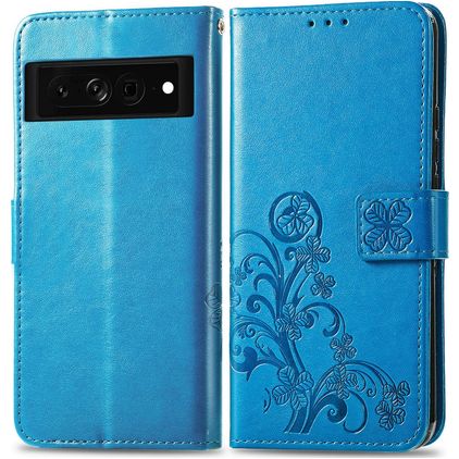 Mobigear Clover Google Pixel 7 Étui Portefeuille - Bleu