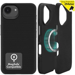 My Style Magsafe Tough Coque iPhone 16e MagSafe Coque arrière Rigide Anti-Chocs - Noir