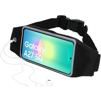 Mobiparts Comfort Fit Belt Brassard Téléphone Samsung Galaxy A27 Ceinture Coque de Sport en Neoprène - Noir