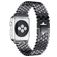 Mobigear Honeycomb Bracelet Acier Apple Watch Fermeture boucle ardillon - 42/41/40/38 mm - Noir