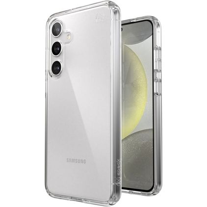 Speck Presidio Perfect Clear Coque Transparente Samsung Galaxy S24 Plus Coque arrière Rigide Anti-Chocs - Transparent