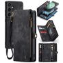 Caseme 008 Housse Samsung Galaxy S23 FE Etui avec Coque Détachable Porte-Monnaie - Noir