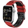Mobigear Aero Armor Bracelet Silicone Apple Watch Fermeture boucle ardillon - 49/46/45/44 mm - Rouge / Noir