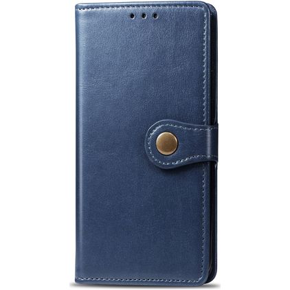 Mobigear Snap Button Housse Xiaomi Mi 9T Pro Etui Porte-Monnaie - Bleu