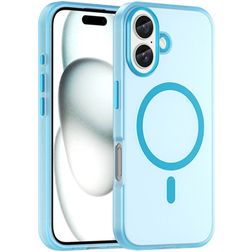 Mobigear Shockproof Coque iPhone 16 MagSafe Coque arrière en TPU Souple - Bleu