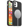 Mobigear Rubber Touch Coque iPhone 12 Mini MagSafe Coque arrière en Silicone - Noir