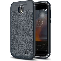 Mobigear Luxury Coque Nokia 1 Coque arrière en TPU Souple - Bleu Marin