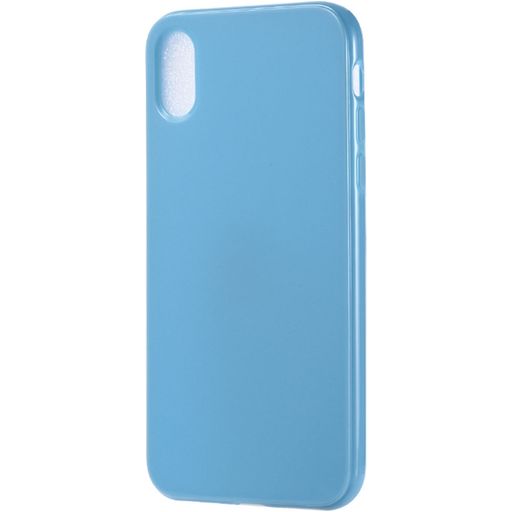Mobigear Colors Coque iPhone XS Coque arrière en TPU Souple - Bleu