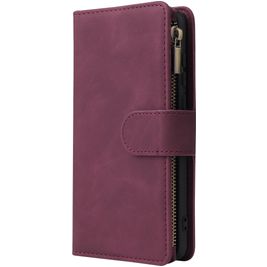 Mobigear Zipper Housse Huawei P40 Etui Porte-Monnaie - Rouge