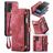 Caseme 008 Housse Samsung Galaxy A52s 5G Etui avec Coque Détachable Porte-Monnaie - Rouge