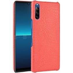 Mobigear Croco Sony Xperia L4 Plastique rigide Coque arrière - Rouge