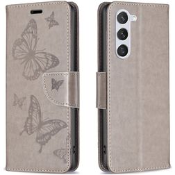Mobigear Butterfly Housse Samsung Galaxy S23 Etui Porte-Monnaie - Gris