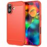 Mobigear Brushed Slim Coque iPhone 17 Coque arrière en TPU Souple - Rouge
