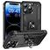 Mobigear Armor Ring Coque iPhone 15 Pro Coque arrière Rigide Anti-Chocs avec Anneau-Support - Noir