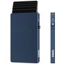 Valenta Cardprotector - Porte Cartes en en Aluminium - 7 Cartes - Compatible MagSafe - Bleu