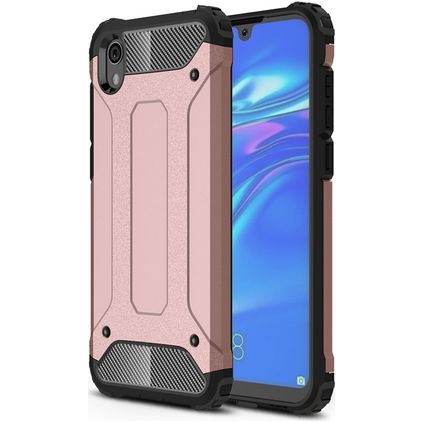 Mobigear Outdoor HONOR 8S Plastique rigide Coque arrière Antichoc - Rose doré
