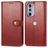 Mobigear Snap Button Housse Motorola Edge 30 Pro Etui Porte-Monnaie - Rouge