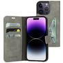 Mobiparts Classic Wallet Housse iPhone 14 Pro Etui Porte-Monnaie - Granite Grey