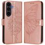 Mobigear Butterfly Housse Samsung Galaxy S26 FE Etui Porte-Monnaie - Rose doré