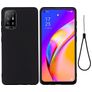 Mobigear Rubber Touch Coque OPPO A94 5G Coque arrière en Silicone - Noir