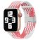 Mobigear Braided Bracelet Nylon Apple Watch Fermeture à pince - 49/46/45/44 mm - Blanc / Rose