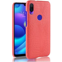 Mobigear Croco Xiaomi Redmi 7 Plastique rigide Coque arrière - Rouge